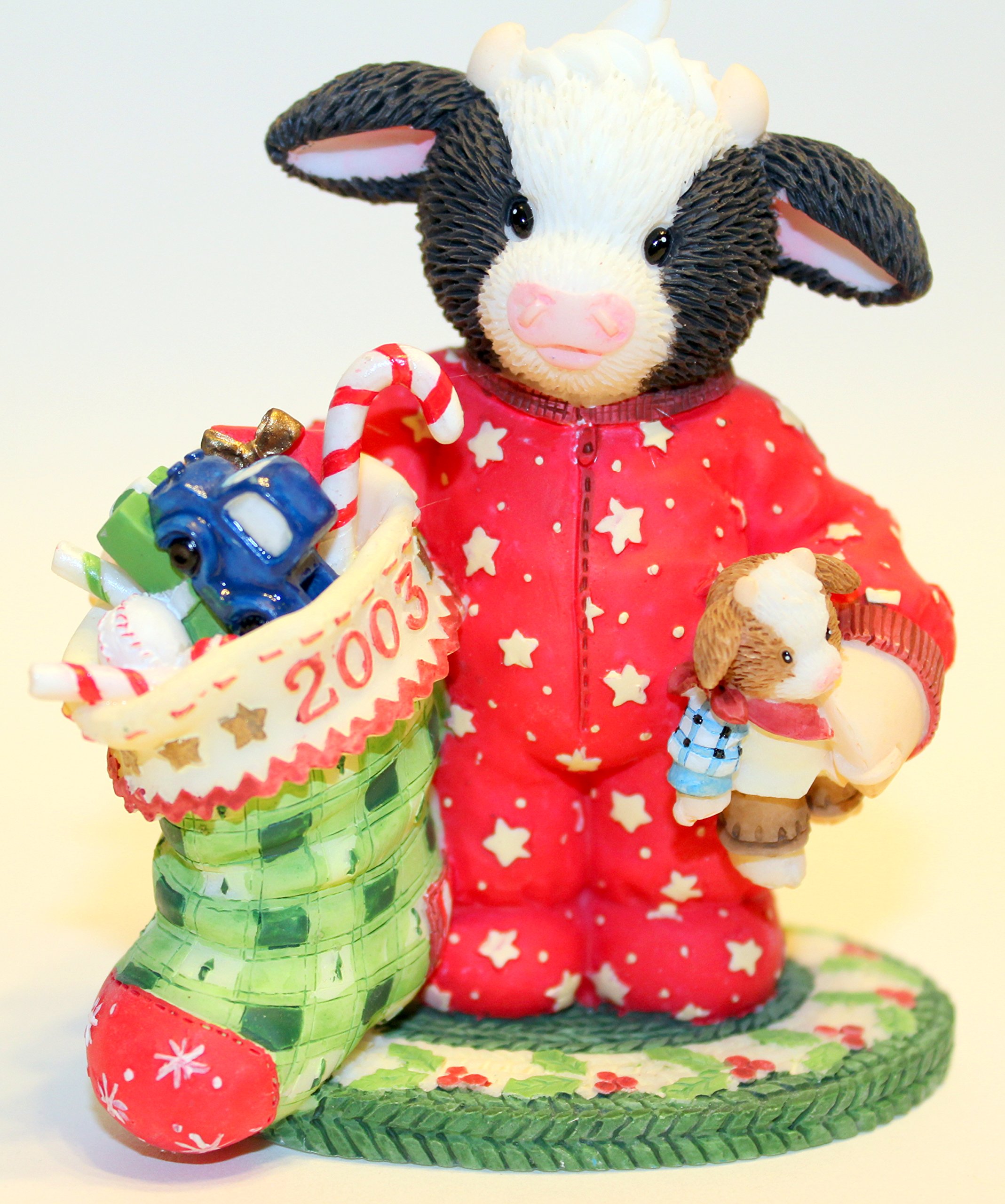 Amazon.com: Enesco What A Good Boy Am I 112676 Cow Figurine White